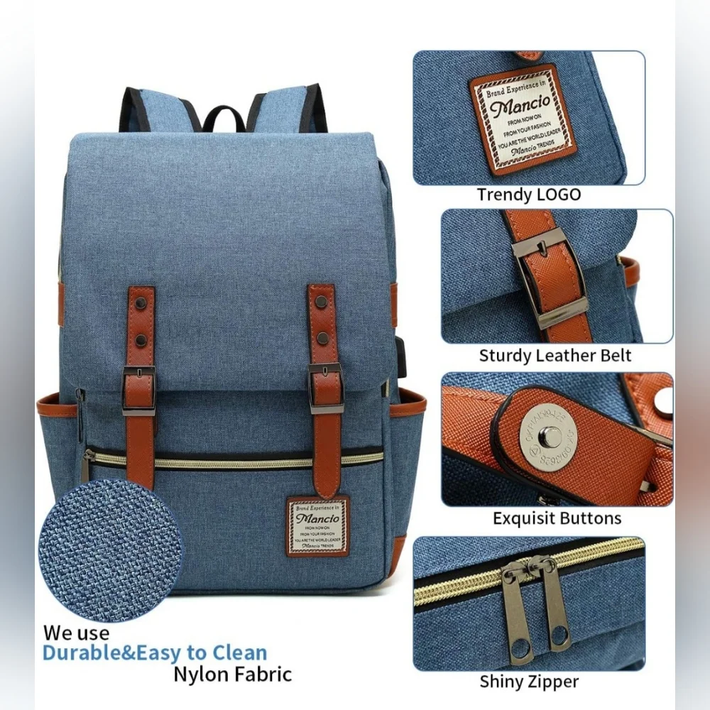 Mansion Laptop Vintage Style Backpack